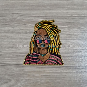 Toppe ricamate con bordi glitterati con decorazioni di perline in ferro per indumenti con chiusura a caldo su tessuto in tela - Product Image 6