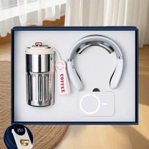 Promotional Product: Exquisite Blue Series 3-in-1 Power Bank+Neck Massager+Cup Customized Logo Color Mobile Power Gift Set - Product Image 3