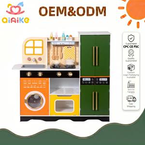 Juego <span class=keywords><strong>de</strong></span> Cocina <span class=keywords><strong>de</strong></span> Madera para Niños, Juego <span class=keywords><strong>de</strong></span> Imitación Montessori, Juego <span class=keywords><strong>de</strong></span> Cocina Multifuncional, Refrigerador <span class=keywords><strong>de</strong></span> Juguete, Lavadora, Estufa, Fregadero - Product Image 1