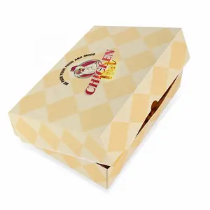 무료 디자인 식품 포장 상자 바이오 분해성 저렴한 패스트 푸드 프라이드 치킨 포장 상자