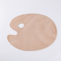 Palette ovale en bois de haute qualité 20x30cm pour peinture à l'huile, fournitures d'art scolaire pour artistes, idéale pour mélanger les couleurs - Vente en gros
