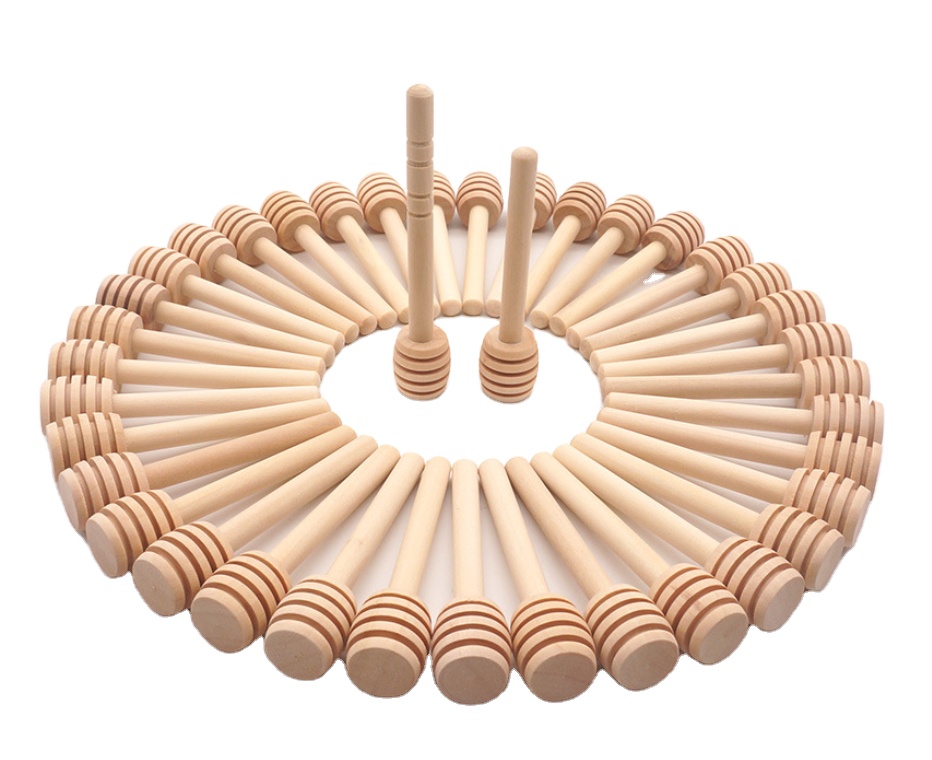 50 шт./лот ложки с длинной ручкой древесины мед мешалки практическая мед палочка для перемешивания банку с ложкой поставки для кофе молочный чай кухонный инструмент