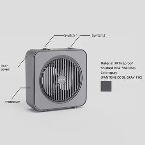 Chauffage électrique de pièce miniature compact portable à thermostat réglable d'usine professionnelle - Product Image 3