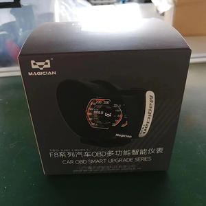 Araba göstergesi OBD2 çok fonksiyonlu sihirbaz F835 ölçer su sıcaklığı Turbo <span class=keywords><strong>Boost</strong></span> voltaj hız Alarm ile - Product Image 4