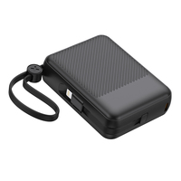 Batterie externe 10000mAh 22.5W à charge rapide avec câble intégré, chargeur portable, affichage numérique LED pour iPhone Android