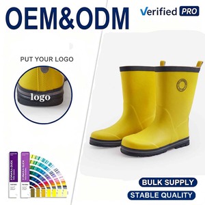 Bottes de pluie Wellington robustes, anti-usure, imperméables, mi-mollet, pour garçons, antidérapantes, en <span class=keywords><strong>caoutchouc</strong></span> léger, pour enfants - Product Image 1