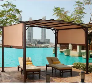 Kit de pergola moderne pour <span class=keywords><strong>jardin</strong></span> et pelouse extérieure avec écran amovible, petite structure en acier pour la décoration de la cour et du <span class=keywords><strong>jardin</strong></span> - Product Image 1