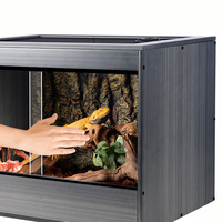 Reptizoo Populaire et Très Vendu Enclos pour Reptiles en PVC Transparent Écologique Durable et Réutilisable de 120*45*45 cm pour Python Boule et Dragon Barbu