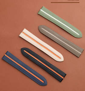 Bracelet de montre en cuir de luxe avec boucle pliante pour Samsung Galaxy Watch 4 5 <span class=keywords><strong>Pro</strong></span> <span class=keywords><strong>Classic</strong></span> 20 mm, bracelet en tissu pour Huawei <span class=keywords><strong>GT2</strong></span> 3 - Product Image 3