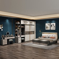 Gute Qualität Schlafzimmer möbel Holz klassische Luxus King Size Holz Box Bett rahmen Doppelbett beliebtes Design mit Lagerung