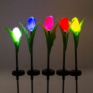 Hongyixuan Solar Powered LED Rose Flower <b>Light</b> Waterproof Outdoor Garden Yard <b>Pathway</b> Decor - Product Image 2