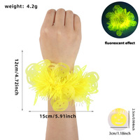 Corsage de poignet rose fluorescent le plus vendu, bracelet lumineux rose rouge à motif cool, populaire pour Halloween.