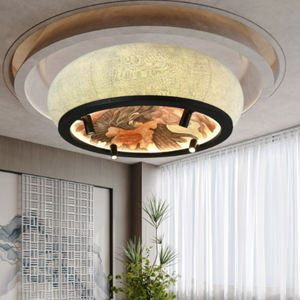 Lustre <span class=keywords><strong>de</strong></span> salle à manger VIP, luminaire suspendu en <span class=keywords><strong>paille</strong></span> <span class=keywords><strong>de</strong></span> style UKiyoe, lampes suspendues en forme <span class=keywords><strong>de</strong></span> <span class=keywords><strong>chapeau</strong></span> <span class=keywords><strong>de</strong></span> <span class=keywords><strong>paille</strong></span>, impressions sur bois Yamato-e, lampe suspendue en forme <span class=keywords><strong>de</strong></span> tambour - Product Image 5