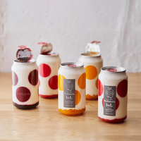 Fabricant de contenants en plastique transparent de qualité alimentaire 120z 355ML 330ML 250ML, bouteille en PET jetable pour bonbons et sucre avec couvercles faciles à ouvrir