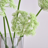 Fleurs artificielles en dentelle, pissenlits, fausses fleurs d'oignon, texture mousse, 63 cm, antibactériennes, légères, modernes, simples, verdure