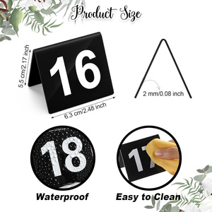 Porte-cartes de table en acrylique double face pour table de mariage 1-25, pour banquets de restaurant et réception - Product Image 2