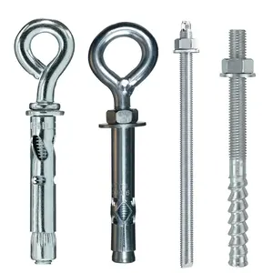 Kẽm mạ bê tông vít mắt Bolt / O móc tay áo Neo tay áo loại thang máy nêm mở rộng tường Neo bu lông ốc vít