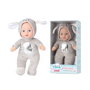<span class=keywords><strong>Belinda</strong></span> 12 pollici personalizzato bambola di stoffa grigia per bambini in vinile bambole realistiche per le ragazze - Product Image 1