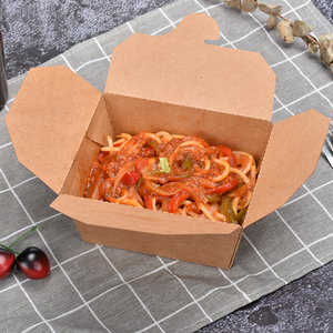 Boîte à emporter en papier kraft brun écologique imprimée en offset pour l'emballage d'huile d'olive et de lait de charcuterie Avantage UV - Product Image 1