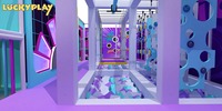 Aire de jeux intérieure commerciale pour enfants, thème musical, avec toboggans, piscine à balles, labyrinthe et mini-football