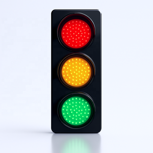 セブンシャイン高輝度300mmソーラーメイン電源信号LED警告灯道路アルミニウム - Product Image 1