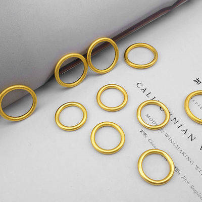 Frosted mens and womens plain ring Vietnamese sand gold pair ring inherits the ancient method gold-plated ring