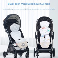 Ventilateurs portables doubles pour bébé, coussin de siège rafraîchissant respirant pour poussette et sièges auto, accessoires d'été pour siège auto