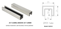 Profilé d'extrusion en aluminium de haute qualité pour garde-corps en verre, canal en U en aluminium, extrusion d'aluminium