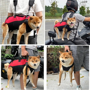 กระเป๋าเป้สะพายหลังสำหรับสัตว์เลี้ยงสำหรับสุนัข ทรงครึ่งวงกลม สีดำ ระบายอากาศได้ดี ความจุขนาดใหญ่ แบบสะพายแนวนอน - Product Image 3