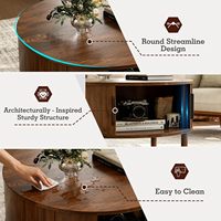 Table basse extensible moderne en bois massif de style nordique avec rangement pour salon et salle à manger