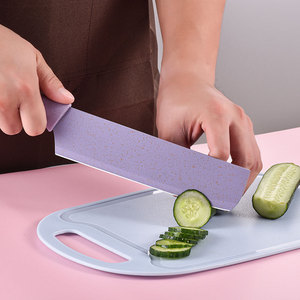Juego de Cuchillos de Cocina de 6 Piezas en Color Macaron, Cuchillo de Chef de Acero Inoxidable, Tabla de Cortar, Juego de Regalo - Product Image 1