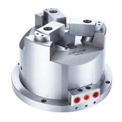 Mandril Hidráulico <span class=keywords><strong>Oco</strong></span> De Alta Precision De Tres Mandibulas Para Tornos CNC Power Chuck - Product Image 2