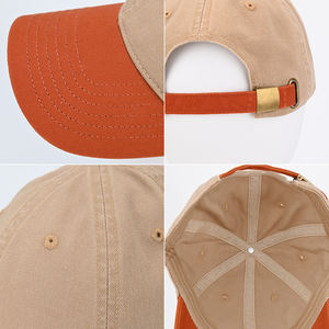 Gorras de béisbol con logotipo bordado y aguja de tejer en 3D personalizadas, gorras de béisbol con retazos de dos colores y 6 paneles - Product Image 6