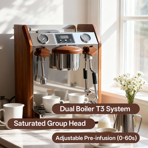 Commercial Dual Boiler PID Controlled Professional Semi Automatic Vibration Pump <b>Espresso</b> Tea Coffee Machine for Business Use - Product Image 1