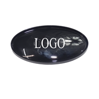 Emblème avant pour voiture universelle Range Rover Ford KIA bricolage LOGO insigne de gril personnalisé insigne de Base ovale auto-adhésif