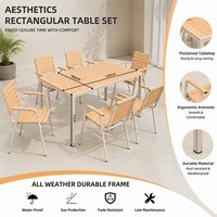 Tables et chaises d'extérieur modernes et durables en aluminium pour jardin, villa, balcon, restaurants, salons de thé, entrepôts et salles de sport
