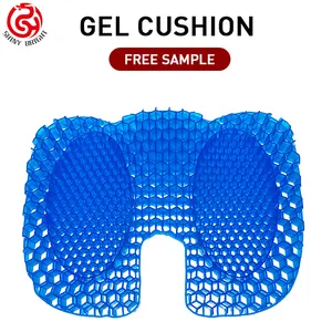 TPE Gel Seat Cushion Double Thick For Long Sitting With Non-Slip Cover