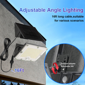 Lampe solaire à capteur longue durée 6500K 4000K 3000 Lumen Lampes de sécurité à énergie solaire avec capteurs de nuit - Product Image 2