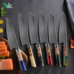 Japanese Style 8 Inch <strong>Chef</strong> Kiritsuke Kitchen <strong>Knife</strong> 67 Layers <strong>Damascus</strong> Steel Resin Solidfied Wood 8 Inch <strong>Chef</strong> Kiritsuke Resin - Product Image 1