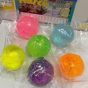 Malt Sugar Filled Stress Relief <b>Ball</b>, Decompression Crystal <b>Squeeze</b> Squishy <b>Ball</b> Slow Rebound Fidget Toy - Product Image 4