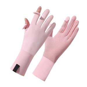 Gants de conduite mi-longs pour femmes, protection UV, en soie glacée, antidérapants, compatibles écran tactile, pour le sport et l'usage quotidien - Product Image 1