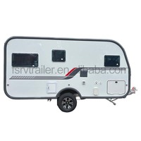 Mini caravane mobile légère et tendance pour le camping en plein air, avec salle de bain