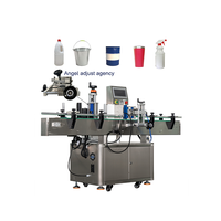 Ligne de production cosmétique Étiqueteuse rotative de bouteilles rondes d'étiquettes autocollantes entièrement automatique