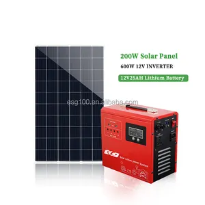 ESG 유럽 태양 광 인버터 컨트롤러 리튬 배터리 저장 300W 600W 1KW 2kw 태양 전지 패널 키트 시스템