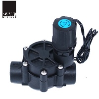 Vanne solénoïde 100 dB 1 pouce, intelligente, en ligne, pour l'arrosage des jardins, l'aménagement paysager, l'irrigation, AC/DC, verrouillage, DN25 32 1 pouce, filetage BSP NPT, nylon