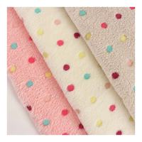 Polyester double face flanelle impression offset sept couleurs point rond corail velours imprimé pyjama tissu