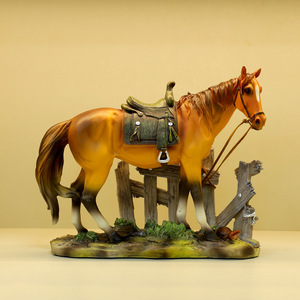 Ornement en résine Cheval de prairie moderne Mystic Arts, couleur grain de bois 7141H, décoration intérieure, cadeau - Product Image 4