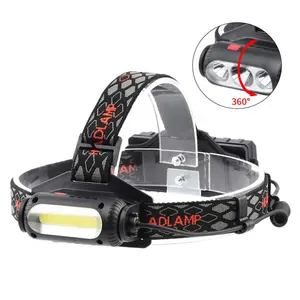 Đi Bộ Ngoài Trời Cắm Trại Head Torch Xoay Đèn Pha USB Sạc Không Thấm Nước Màu Xanh Lá Cây Ánh Sáng Đỏ Cob Led Đèn Pha