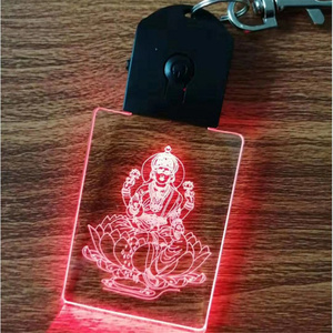 Nuovo prodotto Logo personalizzato 7 colori che cambiano portachiavi portachiavi 3D Led Night Light Glow In The <span class=keywords><strong>Dark</strong></span> con interruttore tattile - Product Image 4