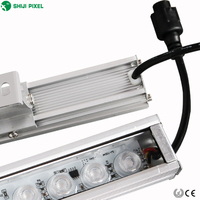 DC24V architectural 24W IP65 contour médias mur rondelle Pc corps adressable RGB Led Tube façade éclairage